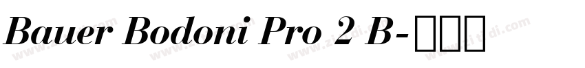 Bauer Bodoni Pro 2 B字体转换